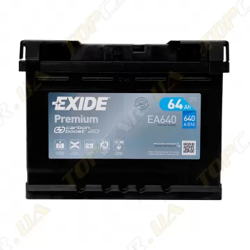 Акумулятор Exide Premium 64Ah R+ 640A