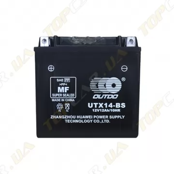 Мото акумулятор Outdo (UTX14-BS) 12V 12Ah L+