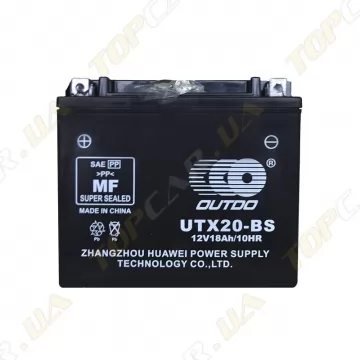 Мото акумулятор Outdo (UTX20-BS) 12V 18Ah L+