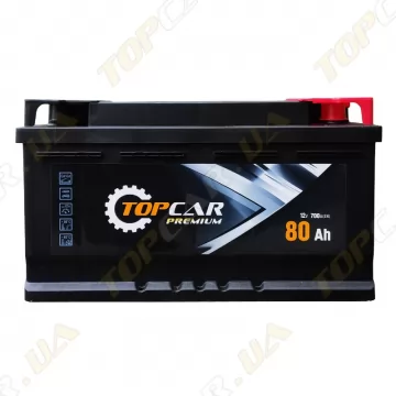 Акумулятор Topcar Korea 80Ah R+ 700A низькобазовий
