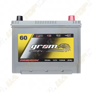Акумулятор Grom Battery 60Ah JR+ 520A (EN)