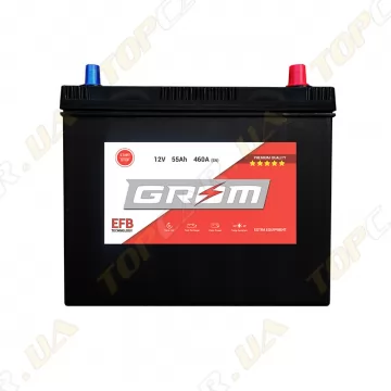 Акумулятор Grom Battery Sebang EFB 55Ah 460A JR+ (EN)