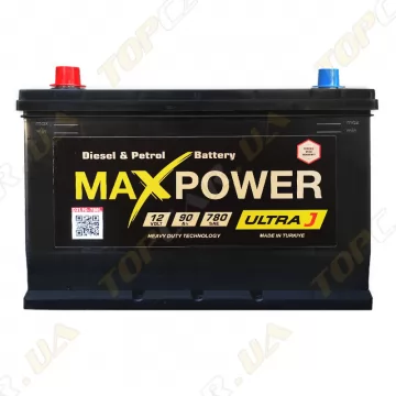 Автомобільний акумулятор MaxPower 90Ah JL+ 780A Ultra