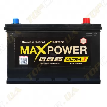 Автомобільний акумулятор MaxPower 90Ah JR+ 780A Ultra