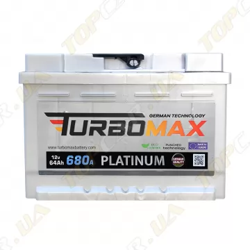Акумулятор TurboMax Platinum 64Ah R+ 680A низькобазовий